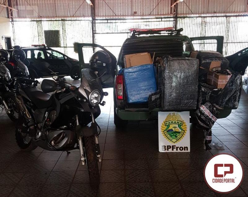 BPFRON apreende contrabando aps patrulhamento na cidade de Guara