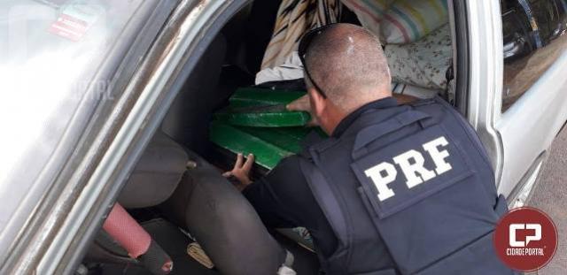 PRF prende mulher de 37 anos e apreende 58 quilos de maconha em Porto Camargo - PR