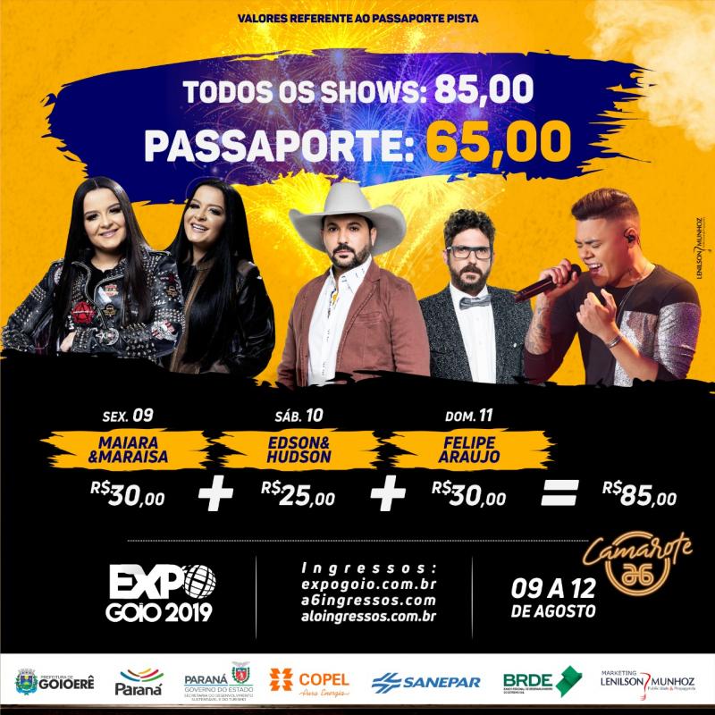 Confira os descontos dos ingressos e passaportes para o Shows da Expo-Goio 2019