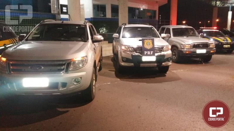PRF recupera em Guara trs caminhonetes roubadas em Quarto Centenrio