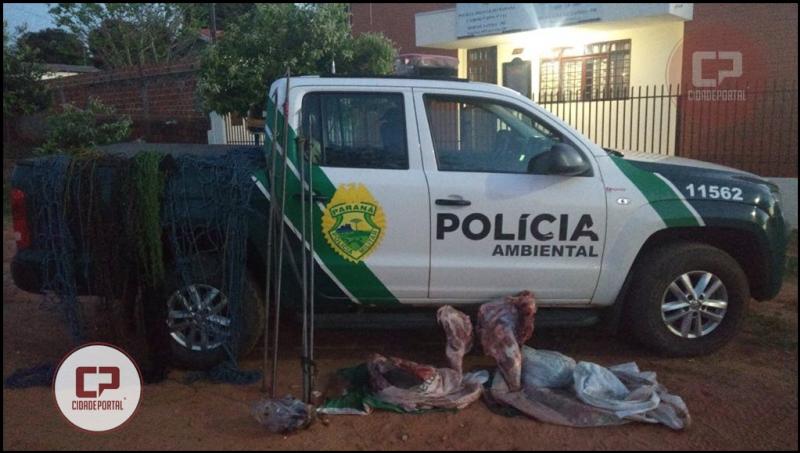 Polcia Ambiental de Umuarama apreende mais de 50 quilos de carne de animais silvestres em Tapira