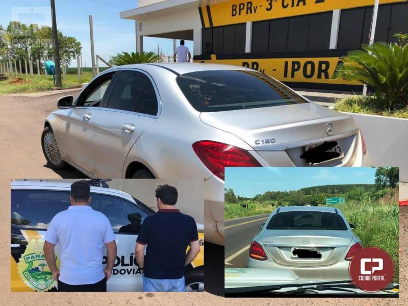 Posto Policial de Ipor recupera veculo Mercedes Benz de locadora e prende duas pessoas