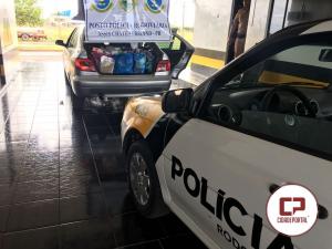 Polcia Rodoviria Estadual de Assis Chateaubriand apreende veculo com contrabando