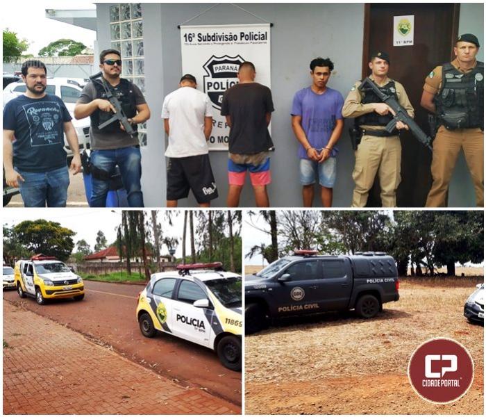 A Polícia Militar age rápido e prende acusados de roubo no município de Farol