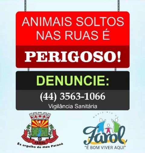 Prefeitura de Farol faz alerta para inibir a presena de animais soltos nas ruas