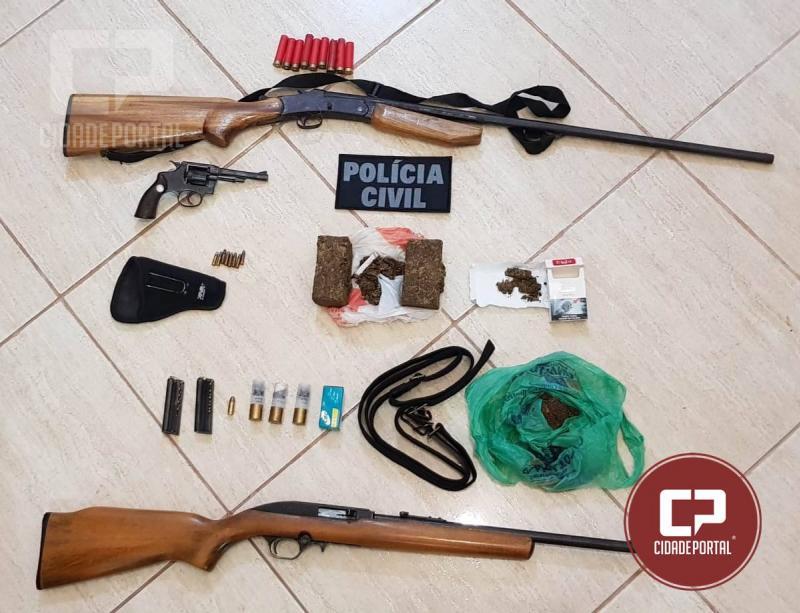 Operao Policial em Icarama apreende drogas, armas, munies e cumpre mandados de priso