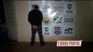 Vulgo "pipoca"  preso pela equipe da ROCAM de Campo Mouro portando arma de fogo dentro de um estabelecimento comercial