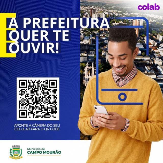 Mais de 1.000 cidadãos já utilizam a plataforma Colab para interagir com a prefeitura de Campo Mourão