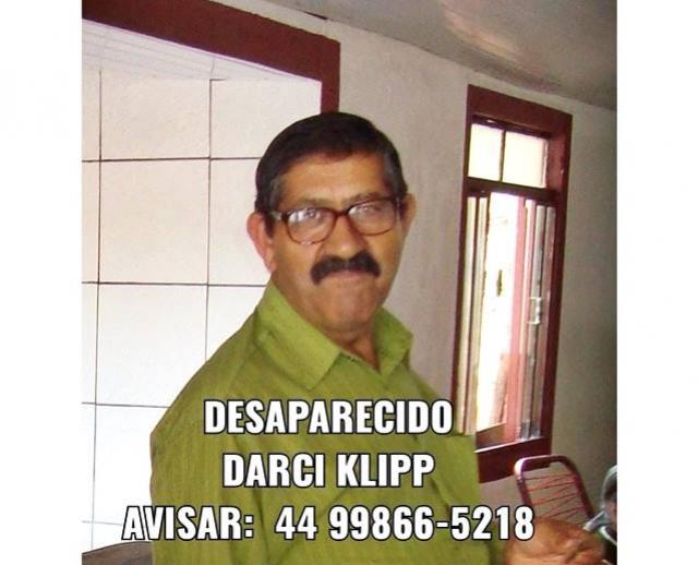 Morador de Iretama Darci Klipp está desaparecido