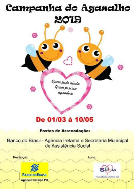 Funcionários do Banco do Brasil promovem campanha do agasalho em Iretama, participe!