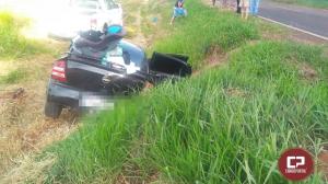 Acidente na rodovia PR-580 em Umuarama, deixa duas pessoas feridas na tarde deste sbado, 28