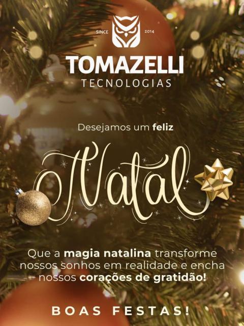 Tomazelli Tecnologias deseja a todos um Feliz Natal e um Ano Novo repleto de alegrias!