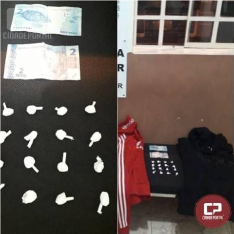 Polcia Militar prende jovem acusado de furto e trfico de drogas em Peabiru