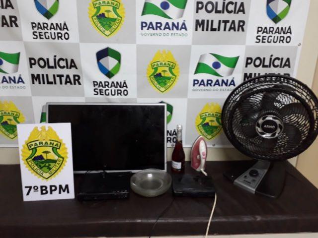 Ações Militares em Cruzeiro D' Oeste e Cidade Gaúcha resultam em apreensão de arma de fogo e objetos furtados