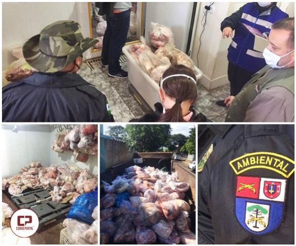 Aps operao de fiscalizao, 5 toneladas de carne vencida  apreendida em Moreira Sales