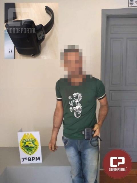 Polcia Militar prende condenado monitorado que danificou e retirou tornozeleira em Moreira Sales