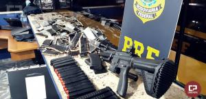 PRF de Ubirat apreende fuzil, 16 pistolas e 5,7 mil munies no Paran