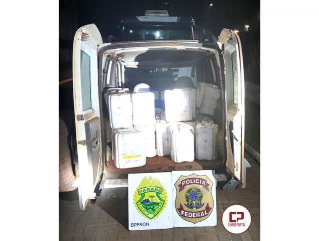 BPFRON e Polícia Federal apreendem veículo carregado com agrotóxicos contrabandeados em Terra Roxa