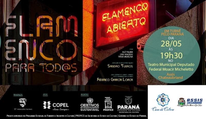 Espetáculo Flamenco Para Todos será realizado em Assis Chateaubriand