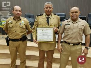 Major Milton José dos Santos recebe Moção de Congratulações do Legislativo de Campo Mourão