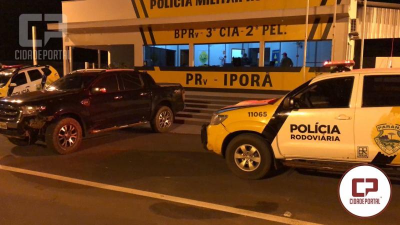 Posto Policial Estadual Rodovirio de Ipor recupera veculo com alerta de roubo