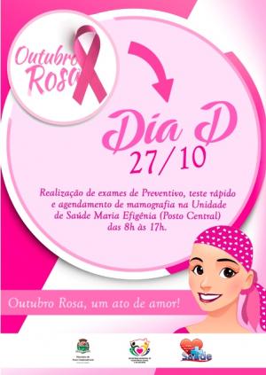 Dia D da Campanha Outubro Rosa acontece hoje em Assis