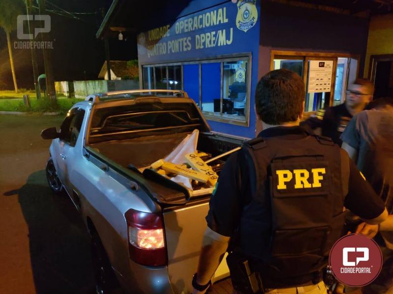 Polcia Rodoviria Federal apreende 318 kg de maconha em Quatro Pontes-PR