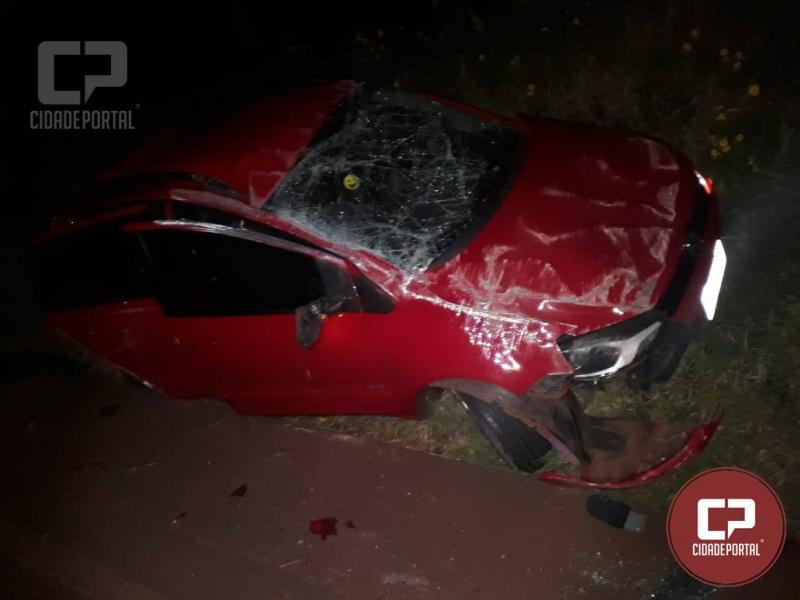 Acidente automobilstico entre Novo Sarandi/Nova Sta Rosa deixa veculo com danos materiais