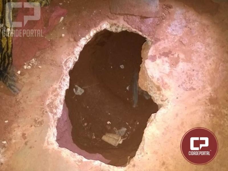 Novamente os reclusos da Cadeia Publica de Goioer cavaram buraco destinado a fuga