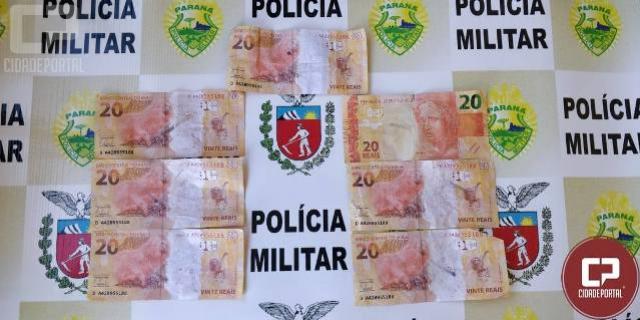 Polcia Militar prende casal que aplicava golpes usando notas falsas em Planaltina do Paran