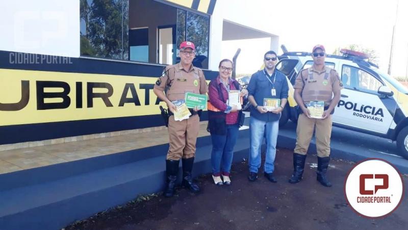Polcia Rodoviria Estadual  e 37 Ciretran de Ubirat realizam aes em aluso a Maio Amarelo
