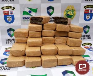 Polcia Ambiental de Umuarama apreende mais de 14 kg de maconha em nibus
