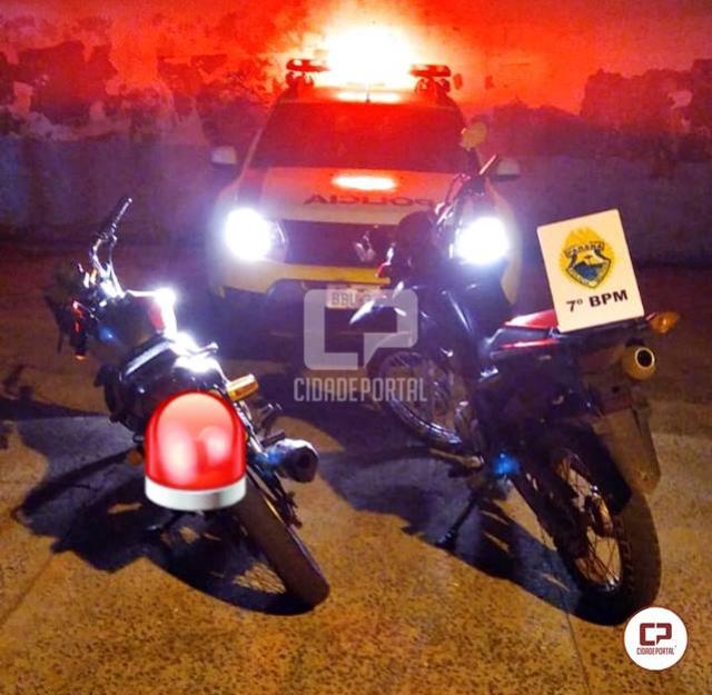 Polícia Militar apreende duas motocicletas durante patrulhamento em Mariluz