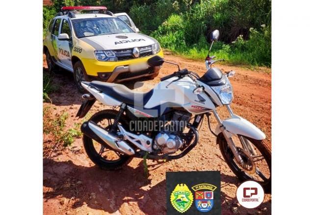 Polícia Militar recupera motocicleta roubada em Mariluz