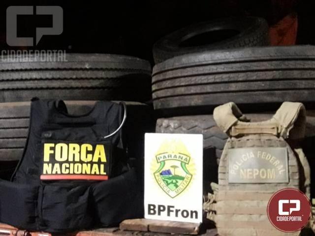 Pneus contrabandeados so apreendidos em Foz do Iguau - PR