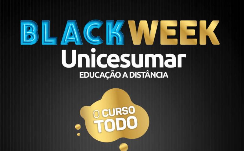 Campanha Black Week da Unicesumar oferece 50% de desconto em 10 cursos de graduação