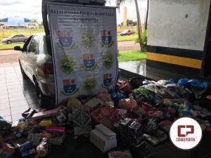 Polcia Rodoviria Estadual de Assis Chateaubriand apreende veculo com contrabando