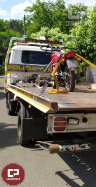 Motocicleta roubada  recuperada em Cianorte