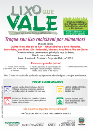 Prefeitura de Umuarama retoma o Programa Lixo que Vale, no dia 13