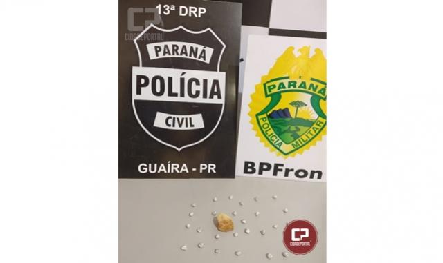 BPFron e Polcia Civil apreendem drogas prontas para venda e fecham ponto de trfico em Guara