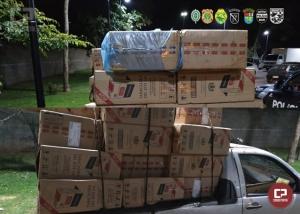 Carro carregado com cigarros contrabandeados  apreendido em Guara durante Operao Hrus