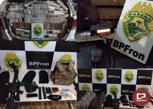 BPFron apreende contrabando, arma e munies em Guara