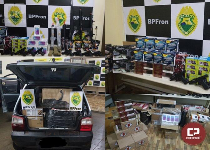 BPFron apreende veculo carregado com produtos contrabandeados em Guara