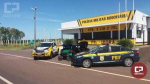 Posto Policial Rodovirio Estadual de Ipor e PRF de Guara realizam apreenso de 365 kg de maconha