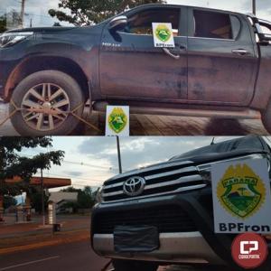 BPFron recupera veculo furtado e cumpre dois mandados de priso no centro de Guara