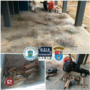 Polcia Militar Ambiental apreende equipamentos de pesca durante fiscalizao em Douradina