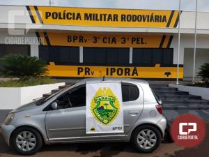 Posto Policial Rodovirio de Ipor apreende veculo com pneus contrabandeados