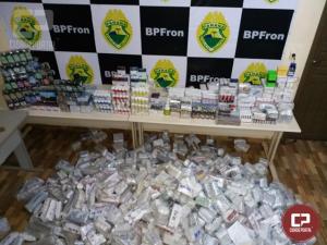 BPFron realiza grande apreenso de medicamentos de origem estrangeiras em Guara