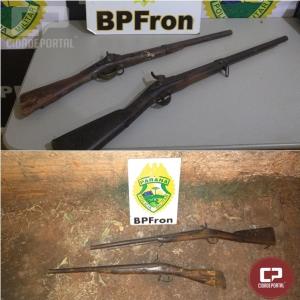 BPFron recupera armas furtadas de museu na cidade de Guara