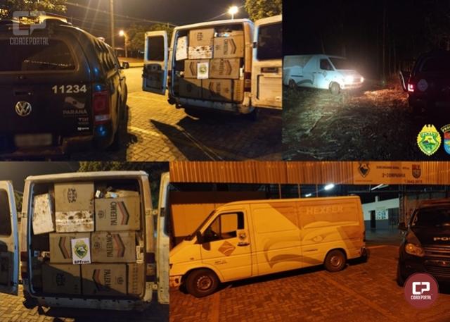 BPFron apreende Van carregada com cigarros contrabandeados em Guara